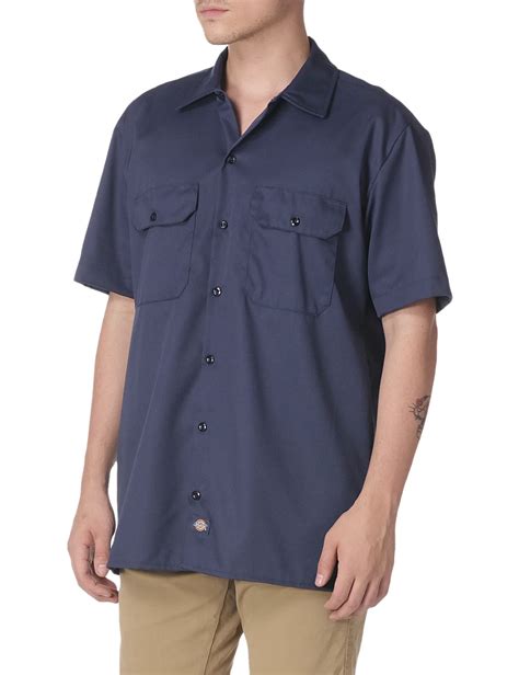 Dickies 1574 Short Sleeve Work Shirt Small Navy For Sale Online Ebay