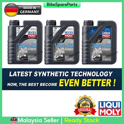 (BLUE)Liqui moly 4T 15W-50 15w50 15w 50 / 20W50 / 10W40 Street 1 liter ...