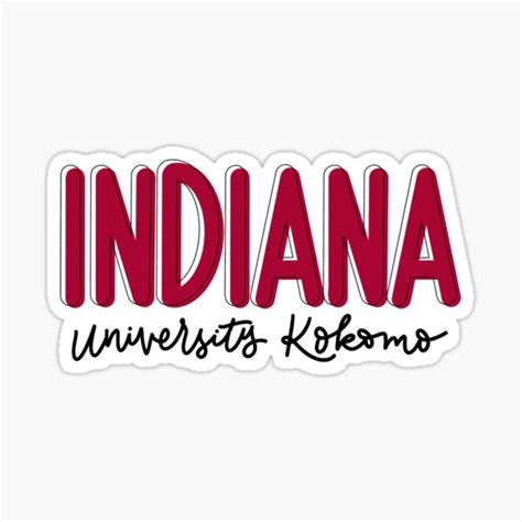 "Indiana University Kokomo - Offset Outline" Sticker for Sale by ...