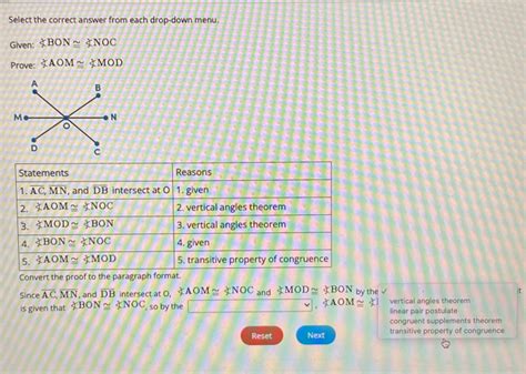 Solved Select The Correct Answer From Each Drop Down Menu Given