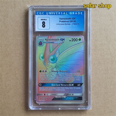 Pokemon Tcg Unbroken Bonds Venomoth Gx Cgc Slab Graded Card Shopee