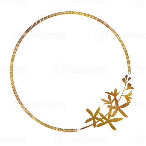 Luxus Golden Bl Tter Kreis Rahmen Png