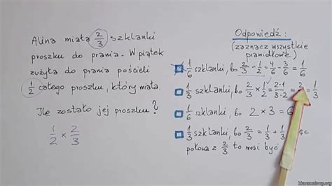 Sprawdzian Z Matematyki Ułamki Zwykłe Klasa 5 Mądry