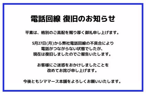 新着情報 シママース本舗