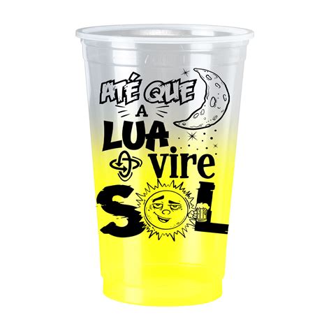 Copo Personalizado Degrade Amarelo Descartável PP 100un 770ml