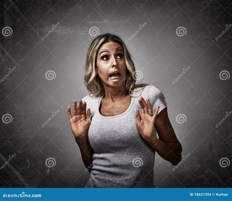 Scared Afraid Young Woman Fear Stock Photo Image Of Lady Fright