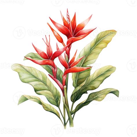 Heliconia Isolated On Transparent Background 46455476 Png
