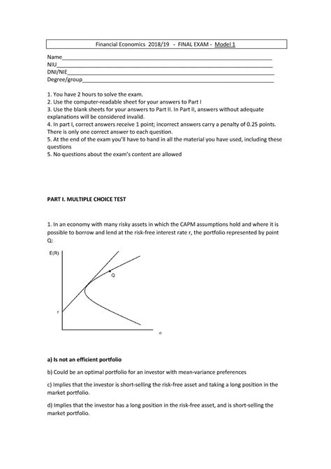 Examen 22 Junio Preguntas Y Respuestas Financial Economics FINAL