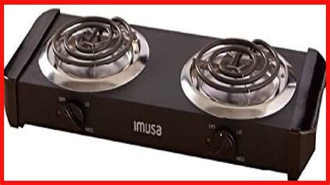 Imusa Usa Gau 80306 Electric Double Burner 1750 Watts Black Youtube