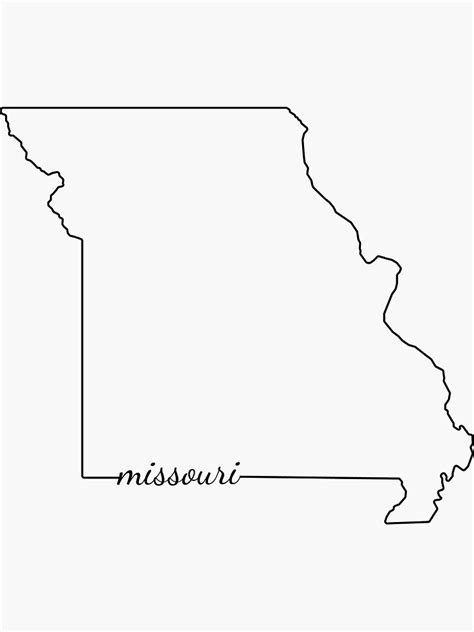 Missouri State Outline Sticker For Sale By Sofiavvv Redbubble