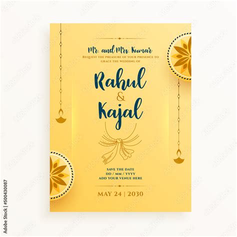 indian wedding card ethnic style template design Stock Vector | Adobe Stock