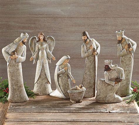 7 Piece Birch Nativity Set