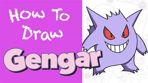 How To Draw Gengar From Pokemon Easy For Kids And Toddlers Step By