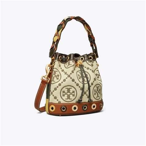 T Monogram Grommet Bucket Bag Womens Handbags Crossbody Bags Tory Burch Uk