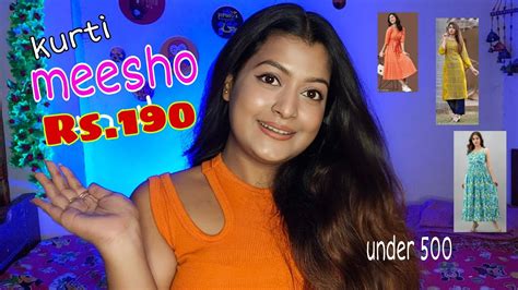 Huge MEESHO Kurti Haul Starting At Rs 190 Try On Haul Shreyoshe