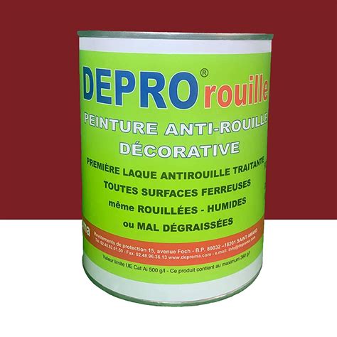 Peinture Antirouille Brun Rouge Depro Rouille Brun Rouge 1kg Leroy