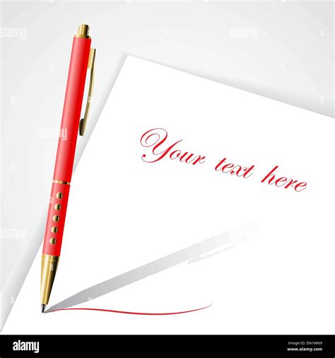 Red Pen Stock Vector Images Alamy