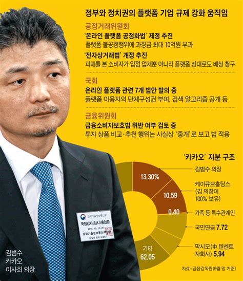 공정위 카카오 김범수 정조준계열사 신고 누락 제재 착수 네이트 뉴스