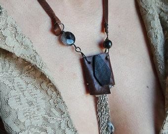 Collana In Pelle Etsy