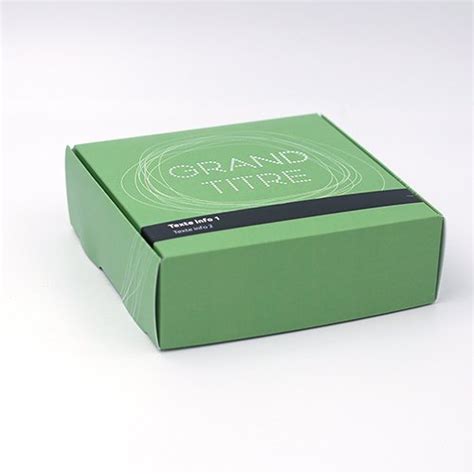 Boite Coffret Carton Filaire Vert Personnalisable 12x12x4cm