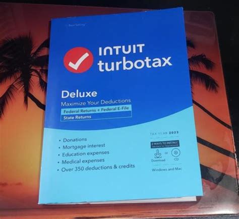 2023 Turbotax Deluxe Cddownload Federal E File And State Winmac