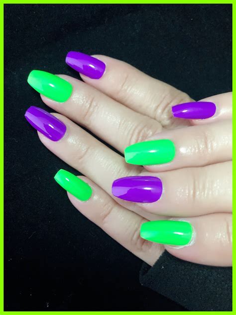 Don T Worry Be Purple Purple Neon Nail Polish Spring Etsy In 2023 Neon Nails Neon Nail