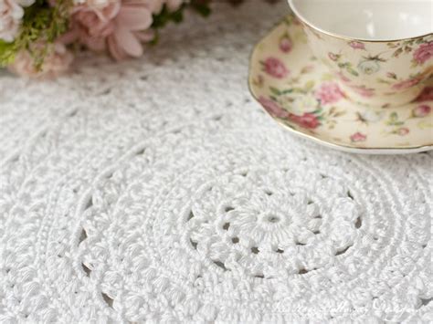 Lacy Round Crochet Placemat Pattern Free Tutorial Kirsten Holloway Designs Placemats