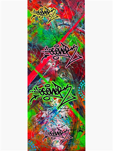 Coloured Tags By Esone Abstract Urban Graffiti Street Style Sticker