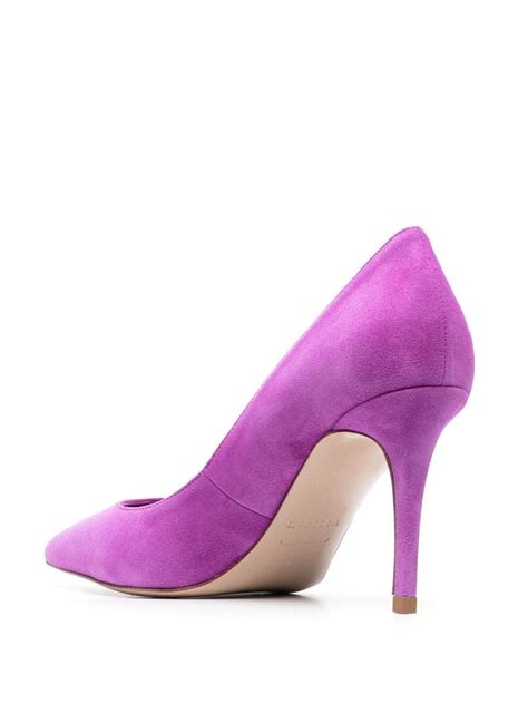 Le Silla Eva 90mm Suede Pumps Purple FARFETCH