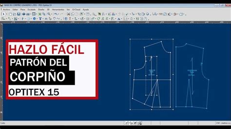 APRENDE A DESARROLLAR EL PATRÓN DE LA BASE DE CORPIÑO EN OPTITEX D