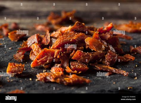 Dried Smoked Salmon Jerky With Salt And Pepper Stock Photo Alamy