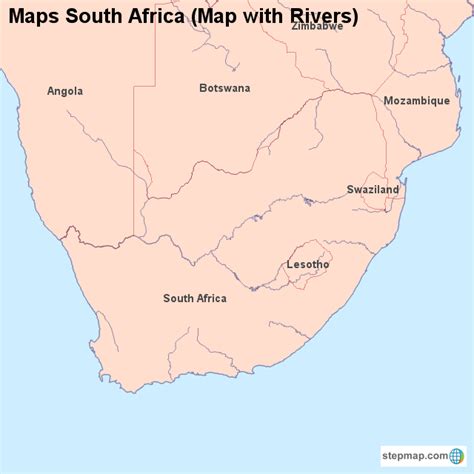 South Africa Map With Rivers