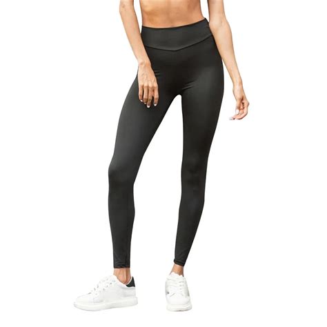 Klv Women Yoga Pants Sport Leggings Solid Mesh Running Tights For Women