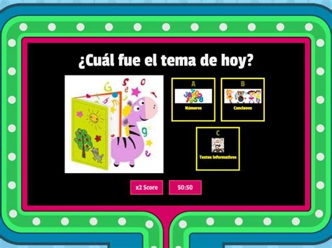 Textos Informativos Gameshow Quiz