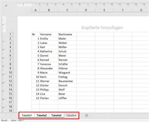 Excel Kopf Fußzeile formatieren So geht s