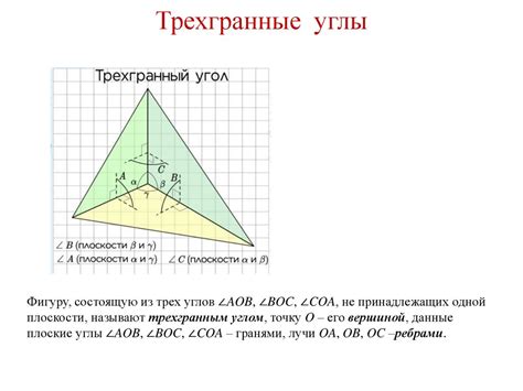 Многогранные углы - презентация онлайн