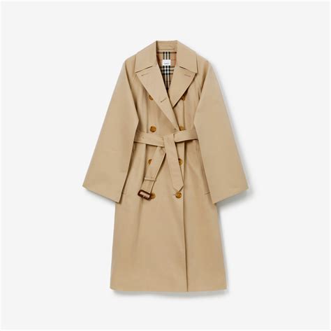 Long Gabardine Trench Coat In Honey Women Burberry® Official