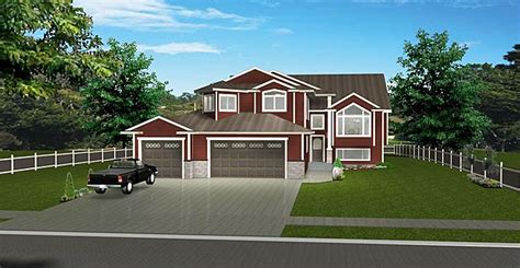 House Plan Bi Level Home Plan With Bonus Room By