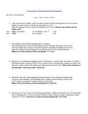 Michelle Sevilla Conservation Of Momentum Practice Problems Docx