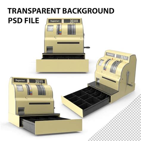 Caja Registradora Retro Png Archivo Psd Premium