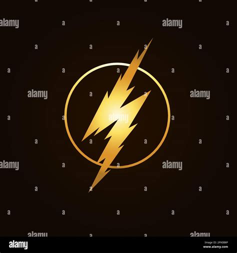 Electric Energy Flash Icon Thunderbolt Symbol Lightning Strike