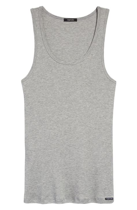 Tom Ford Ribbed Muscle Tank Grey Editorialist