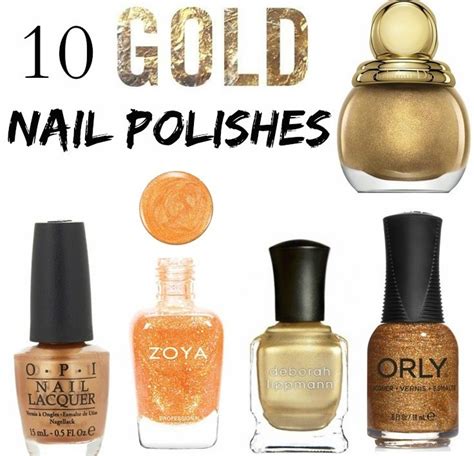 10 New Gold Nail Polishes To Try Now