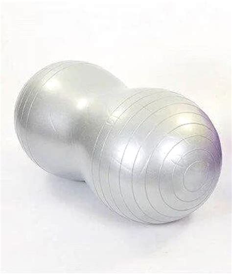 Мяч для фитнеса EasyFit Peanut 45х90 см серый (овальный двойной фитбол ...