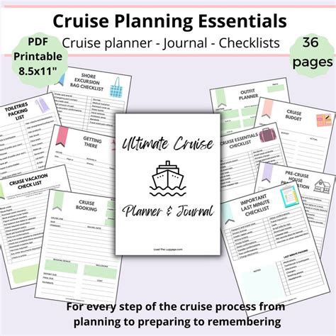 Cruise Planner Instant Download Cruise Planning Kit Printable Printable Cruise Planner