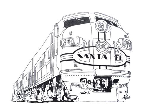 Santa Fe Train Coloring Pages Coloring Pages