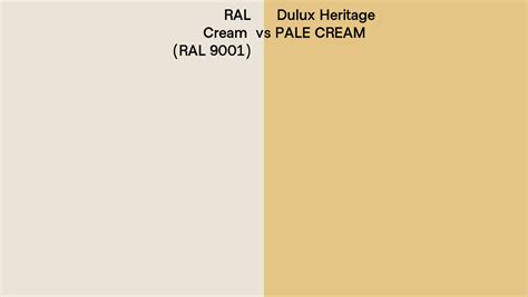 Ral Cream Ral 9001 Vs Dulux Heritage Pale Cream Side By Side Comparison