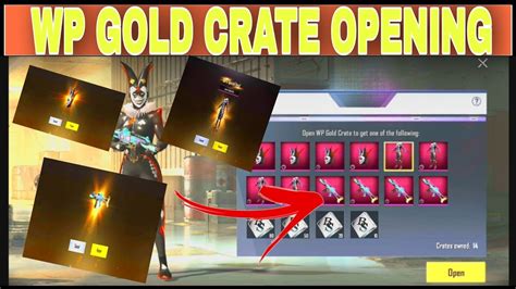 Wp Gold Crate Opening Pubg Mobile Lite New Wp Gold Crate Opening In