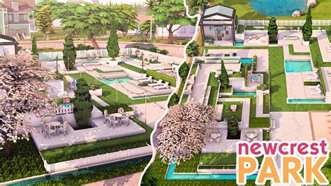 Breeze Of Newcrest Park 🌱 No Cc The Sims 4 Speed Build Youtube