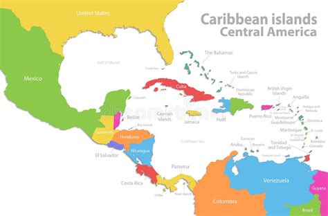 Caribbean Political Map Stock Illustrations – 2,241 Caribbean Political ...